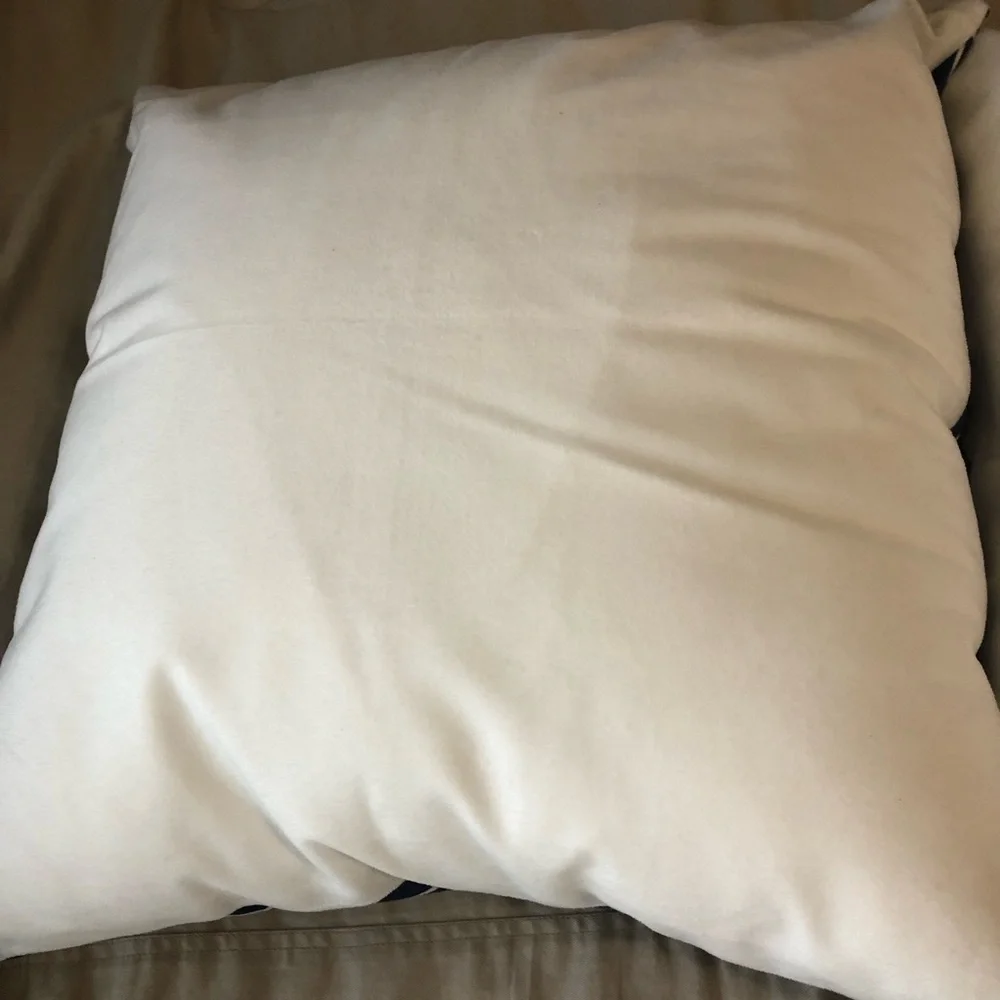 Navy and White Patterned Throw Pillows